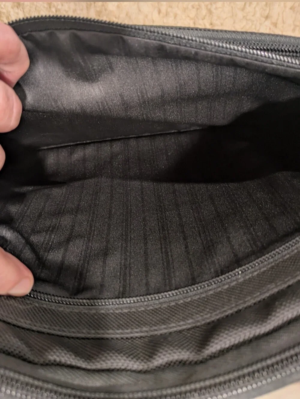 TUMI Alpha Black Ballistic Nylon 15